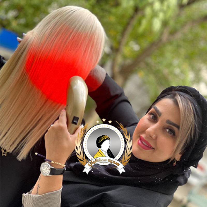 کراتین موهای بلوند توسط استاد حدیث صفائیان